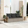 Image de vidaXL Salon de jardin 3 pcs - Gris clair