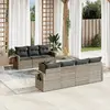 Image de vidaXL Salon de jardin 8 pcs gris