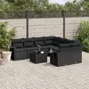 Image de VIDAXL Salon de jardin 9 pcs - Noir