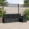 Image de VIDAXL Salon de jardin 5 pcs - Noir