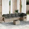 Image de vidaXL Salon de jardin avec coussins gris clair