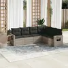 Image de vidaXL Salon de jardin 6 pcs avec coussins - Gris clair