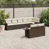 Image de vidaXL Ensemble de jardin 8 pcs - Résine tressée - Marron