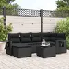 Image de Salon de jardin 7 pcs - Noir