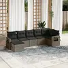 Image de Salon de jardin vidaXL - 7 pcs - Gris