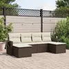 Image de VIDAXL Salon de jardin 6 pcs - Marron Résine Tressée