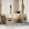 Image de VIDAXL Salon de jardin 6 pcs - Beige