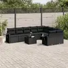 Image de Salon de jardin VIDAXL - 10 pcs - Coussins noirs