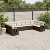 Image de vidaXL Salon de jardin 10 pcs - Marron