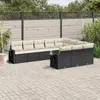 Image de vidaXL Salon de jardin - 10 pcs Résine tressée Noir