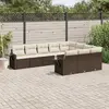 Image de vidaXL Salon de jardin 10 pcs - Marron