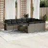 Image de VIDAXL Salon de jardin 11 pcs - Gris