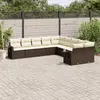 Image de vidaXL Salon de jardin 10 pcs - Marron