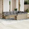 Image de vidaXL Salon de jardin 11 pcs - Beige