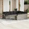 Image de VIDAXL Salon jardin résine tressée gris clair - 11 pièces