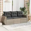 Image de vidaXL 3 pcs Gris clair