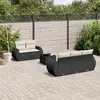 Image de vidaXL Ensemble salon de jardin, 6 pcs - Noir