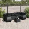 Image de VidaXL Salon de jardin 8 pcs - Noir