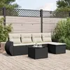 Image de vidaXL Salon de jardin 6 pcs - Résine tressée noir