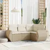 Image de vidaXL Salon de jardin 4 pcs - Beige