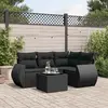 Image de vidaXL Ensemble canapés de jardin 5 pièces - Noir