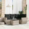 Image de vidaXL Salon de jardin 5 pcs - Gris clair