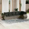 Image de vidaXL Salon de jardin 6 pcs - Gris