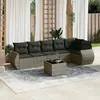 Image de vidaXL Salon de Jardin - Résine Tressée - Gris