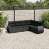 Image de vidaXL Salon de jardin 6 pcs avec coussins - Noir