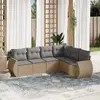 Image de vidaXL Salon de jardin 6 pcs - Beige