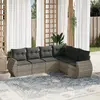 Image de vidaXL Salon de jardin en résine tressée - Gris clair