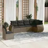 Image de vidaXL Salon de jardin 6 pcs avec coussins gris