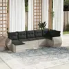 Image de vidaXL Salon de jardin 7 pcs - Gris clair