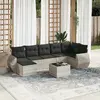 Image de Vidaxl Ensemble Salon de Jardin 8 pcs - Gris Clair Résine Tressée