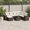 Image de vidaXL Salon de jardin 8 pcs - Marron
