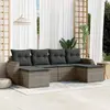 Image de vidaXL Salon de jardin 6 pcs - Gris