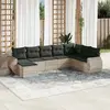 Image de vidaXL Salon de jardin - Gris clair