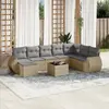 Image de vidaXL Salon de jardin 9 pcs - Beige