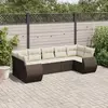 Image de VIDAXL Salon de jardin 7 pièces avec coussins marron