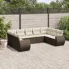Image de vidaXL Salon de Jardin 9 pcs - Marron