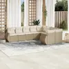 Image de vidaXL Salon de jardin 9 pcs beige