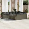 Image de vidaXL Salon de jardin 11 pcs - Gris clair