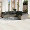 Image de vidaXL Salon de jardin 10 pcs - Gris
