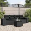 Image de Salon de jardin VIDAXL - 5 pcs noir résine tressée