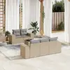Image de vidaXL Salon de jardin avec coussins 6 pcs beige résine tressée