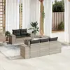 Image de vidaXL Salon de jardin 6 pcs - Gris clair
