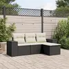 Image de vidaXL Salon de jardin 4 pcs - Noir
