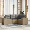Image de vidaXL Salon de jardin - 4 pcs - Beige