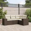 Image de vidaXL Salon de jardin 4 pcs - Marron