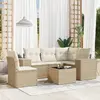 Image de vidaXL Salon de jardin 6 pcs beige